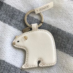 New! Coach polar bear key fob